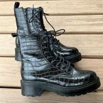 Steve Madden Croc-Embossed Lace-Up combat Boots🔥🔥 Photo 8