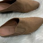 Frye Rowen Gore Mule Beige Suede Leather Block Heels Photo 7
