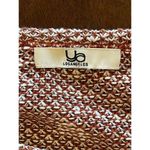 YA Los Angeles  Burgundy Knit Metallic Gold Thread And Ruffled Hem‎ Blouse M Photo 5