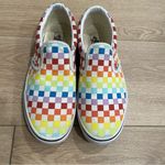 Vans Van’s Kids Youth Classic Slip-On Checkerboard Chex Rainbow Pride Shoe Size 7 Photo 1