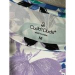 Cuddl Duds Maxi Dress Flexwear Scoop-Neck Belt Blue Spring Floral Medium Photo 7