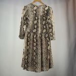 Anthropologie Maeve by  Juno Snake Print Dress‎ in Brown Size Extra Small Photo 6