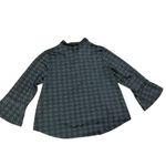 Bryn Walker Houndstooth Jacket Stretch Knit Button Up Gray Flare Sleeve size med Photo 6