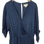 Anthropologie  Maeve Jacqueline Jacquard Leopard Navy Blue Jumpsuit Size XS Photo 4