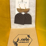 JJ Cole Jewelry Black and Gold Earrings Photo 0