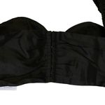 Lovers + Friends New  Savannah Cropped Top Black Puff Connected Sleeve‎ Size L Photo 4