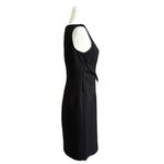 David Meister  Dress Black Sleeveless Bow Waist Sheath Cocktail Dress Size 4 Photo 3