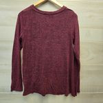Sunday in Brooklyn {S}  Maroon Marl Twist Front Long Sleeve Blouse Top Photo 2