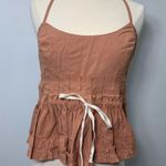 Free People Luna Sleeveless Pleated Top in Iced Chai size M Photo 1
