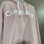 Calvin Klein Pink Cropped Hooded Long Sleeve Photo 2