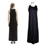 Madewell  Maxi Dress Black Tank Sleeveless Minimalist Casual Cotton Round Neck 0 Photo 1