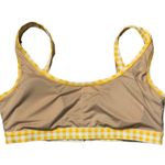 Old Navy NWT yellow gingham  swim top bathing suit top bikini M pool country Photo 9