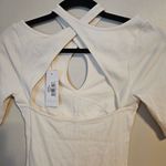 Skin Dress Indira Mini Bone White Neutral Casual Bridal Cocktail Keyhole Size XS Photo 7