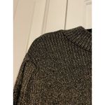 Loft  black and‎ gold ribbed long-sleeved sweater XL Photo 5