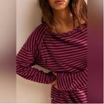 Free People  FP Beach Tivoli Midi Dress Purple Stripe Cactus Combo Large Photo 6