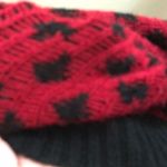 Timing harlequin red and black sweater L acrylic Photo 8