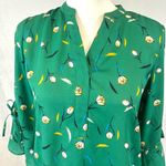 41 Hawthorne green tie bell sleeve floral blouse top size XS Photo 1