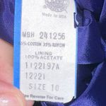 Koret Purple Velour Button Front Blazer Size 10 Photo 4