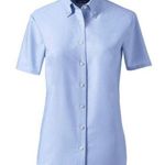 Short Sleeve Blue Oxford Dress Shirt Size M Photo 0