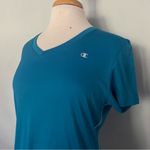 Champion Performance Blue Teal Workout Athletic Tshirt Size L Photo 2