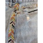 Knox Rose Embroidered Jeans Boho Western Indie Distressed Chevron Stretch Size 8 Photo 6