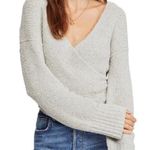 Free People  Sensual Wrap Sweater Grey Photo 0