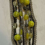 Kenneth Cole New York Lemon Splash Beaded Multi Row Bracelet Yellow Clasp Photo 0