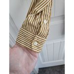 Brooks Brothers  Copper White Striped Long Sleeve Button Up Blouse Sz 10 Cotton Photo 2