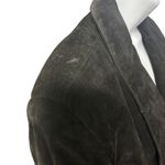 VTG Global Identity G III Suede Leather Blazer Jacket‎ Womens Large Black Crest Photo 11