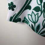 Talbots  Green Floral Print Top Medium Lightweight Stretch Preppy Bloomcore Comfy Photo 10