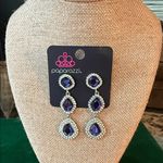 Paparazzi Royal Blue and Silver Drop Earrings Photo 0
