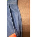 Jane Ashley Vintage Denim Jumper Dress Xmas Embroidered Santa Tree Sz PM Photo 5