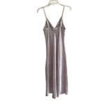 Jones New York Vintage Slip Dress lavender paisley metallic satin maxi women’s S fairycore boho Photo 2