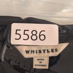 Whistles Jumpsuit Womens 6 Black Arabella Crepe Tie Crop Neutral Minimalist Photo 8