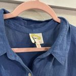 Fig & Flower Boho Embroidered Floral Button Up‎ Blouse | Blue | Size 1X Photo 2