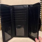 None Black Woven Wallet with large Fleur-de-Lis Accent Photo 4