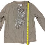 Cirque Du Soleil Women's Beige Gold Shimmer Asymmetrical Zip Jacket Size M Tan Size M Photo 2