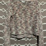 Candie's crop fuzzy pastel multicolor long sleeve Y2K sweater Photo 0