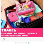 Hillban 2 Pcs Medicine Bag Chenille Letter Bag Preppy Clear Makeup Meds Pink Photo 3