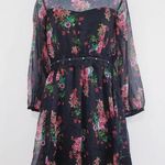 ZARA  Floral Rhinestones Fit & Flare Dress Photo 0