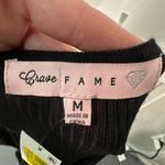 Crave fame   Women's Black Ribbed Long Sleeve Crop-top Size Medium NWT Photo 8