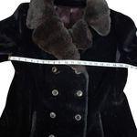 Vintage Borgazia Black Double Breasted Long Faux Fur Coat size 16 Photo 12