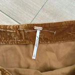 Free People NEW  Annalise Velvet Mini Skirt Gold Burnt Orange Sz 2 Photo 4