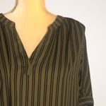 Worthington Career Lightweight  Olive Green Career Blouse Large Photo 2