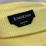 Bebe  Yellow Thermal Lace-Up Long Sleeve Sleeve Mini Dress Medium NWT Photo 9