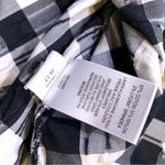 Foxcroft  NYC Germaine Crinkle Buffalo Plaid Black and White Shirt Photo 13