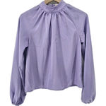 Open Edit  Mock Neck Long Sleeve Lilac Purple Top Size‎ Small Photo 0