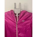 New Balance ‎ Windbreaker Jacket Womens Medium Pink Full Zip Hooded Activewear Photo 2
