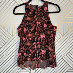 ALC Frank ALC A.L.C. Stuart Blouse Tank Top Top Sleeveless Henna Paisley Silk Pink Size 2 Photo 2