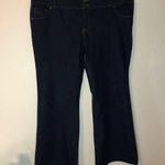Lands' End Denim Dark Wash Bootcut Jeans Sz 18 EUC Photo 2